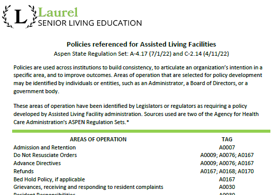 Assisted Living Facility Policies PNG file linking to .pdf